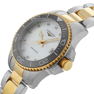 Pre-Owned Longines Hydroconquest 32mm Ladies Watch Mother Of Pearl Exclusive to The Watches Of Switzerland Group