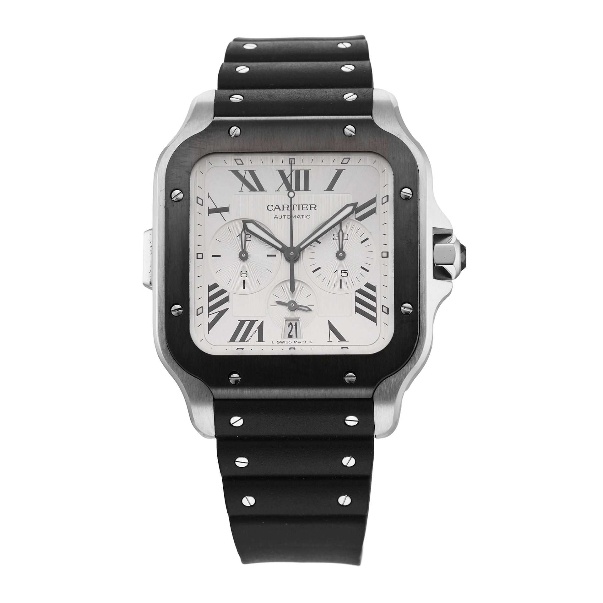 Pre-Owned Cartier Sandos De Cartier Chronograph WSSA0017