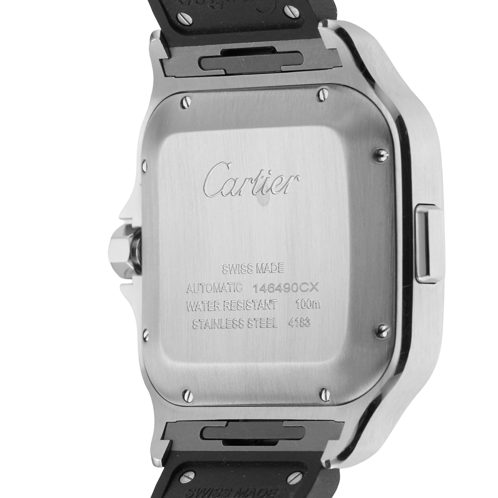 Ex-Display Cartier Santos De Cartier Chronograph Extra-Large Model, Movement, Steel, ADLC, Interchangeable Rubber And Leather Bracelets 44mm Automatic Mens Watch Ex-Display Cartier Santos De Cartier Chronograph Extra-Large Model, Movement, Steel, ADLC, Interchangeable Rubber And Leather Bracelets 44mm Automatic Mens Watch