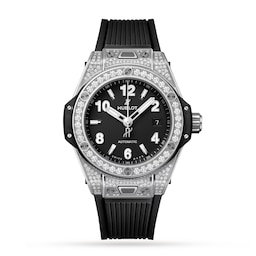 47010287 - Big Bang One Click Steel PavÃ© 33mm Ladies Watch