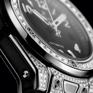 Pre-Owned Hublot Big Bang One Click Steel PavÃ© 33mm Ladies Watch