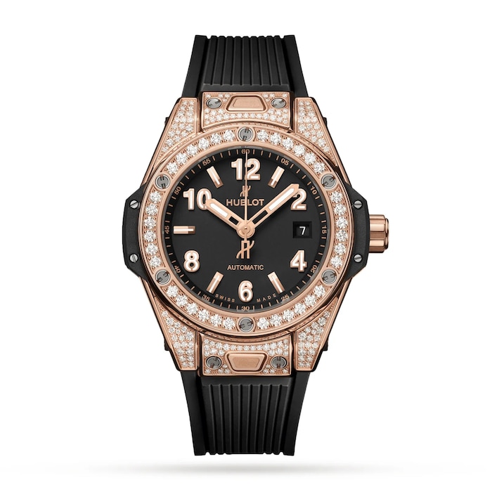 Pre-Owned Hublot Big Bang One Click King Gold Pave 33mm Watch