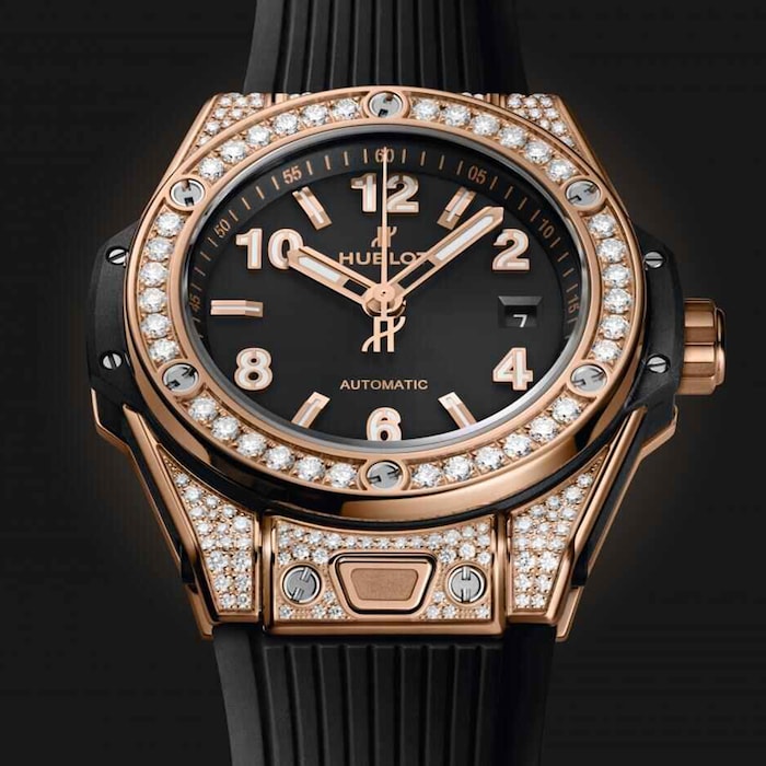 Pre-Owned Hublot Big Bang One Click King Gold Pave 33mm Watch