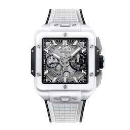 47010298 - Square Bang Unico White Ceramic 42mm