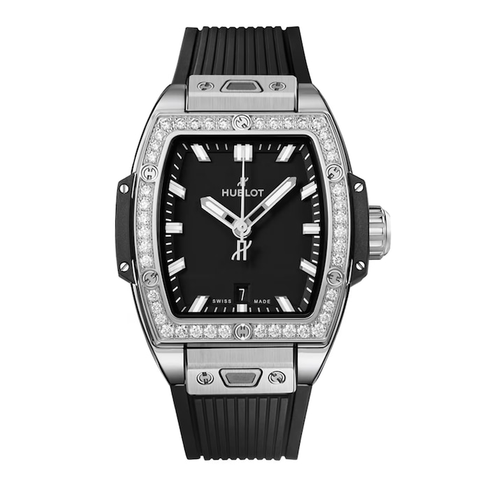 Pre-Owned Hublot Spirit Of Big Bang Stainless Steel Diamonds 32mm