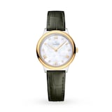 Pre-Owned Omega De Ville Prestige 27.5mm, Steel â€‘ Yellow Gold On Leather Strap