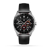 Pre-Owned TAG Heuer Connected Calibre E4 42mm - 2022 - Stainless Steel Case (SBR80 42mm) - Black Leather Strap Smart Watch