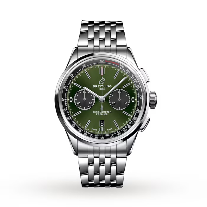 Pre-Owned Breitling Premier B01 Chronograph 42 Bentley Stainless Steel 42mm Automatic Mens Watch Pre-Owned Breitling Premier B01 Chronograph 42 Bentley Stainless Steel 42mm Automatic Mens Watch