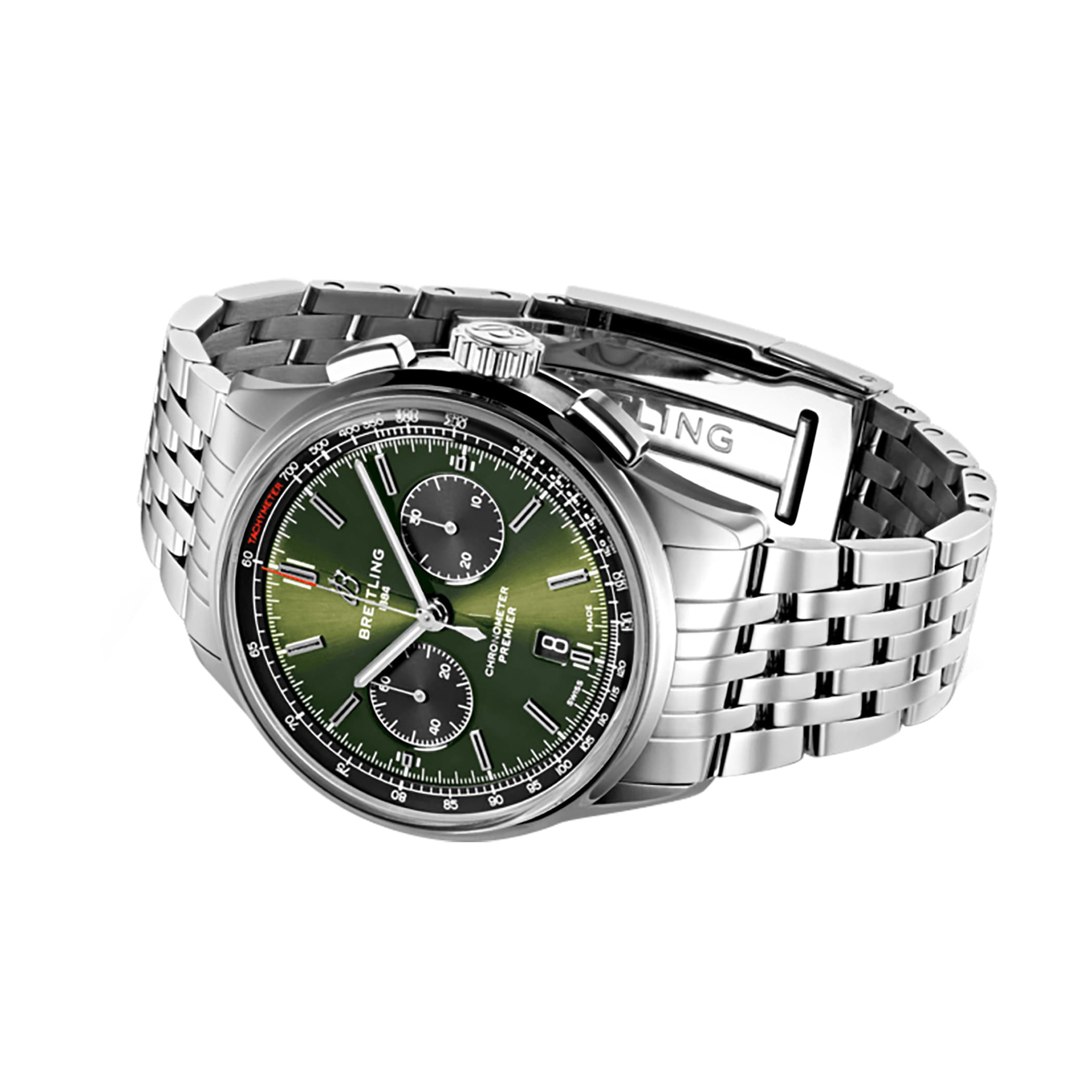 Pre-Owned Breitling Premier B01 Chronograph 42 Bentley Stainless Steel 42mm Automatic Mens Watch Pre-Owned Breitling Premier B01 Chronograph 42 Bentley Stainless Steel 42mm Automatic Mens Watch