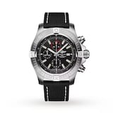 Pre-Owned Breitling Super Avenger Chronograph 48 Stainless Stainless Steel Leather Strap Watch