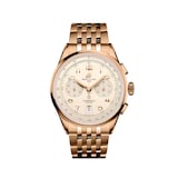 Pre-Owned Breitling Premier B01 Chronograph 42mm Mens Watch Silver 18ct Rose Gold