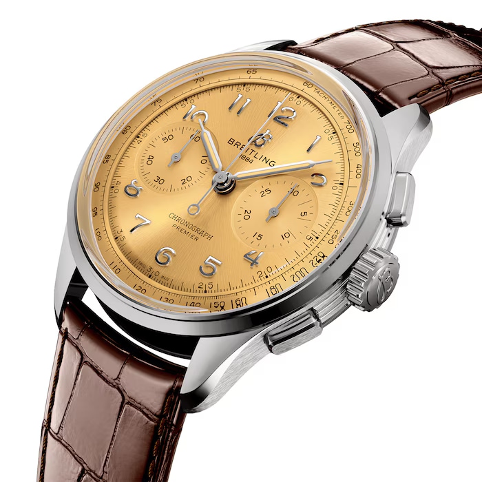 Pre-Owned Breitling Premier B09 Chronograph 40mm Mens Watch Champagne