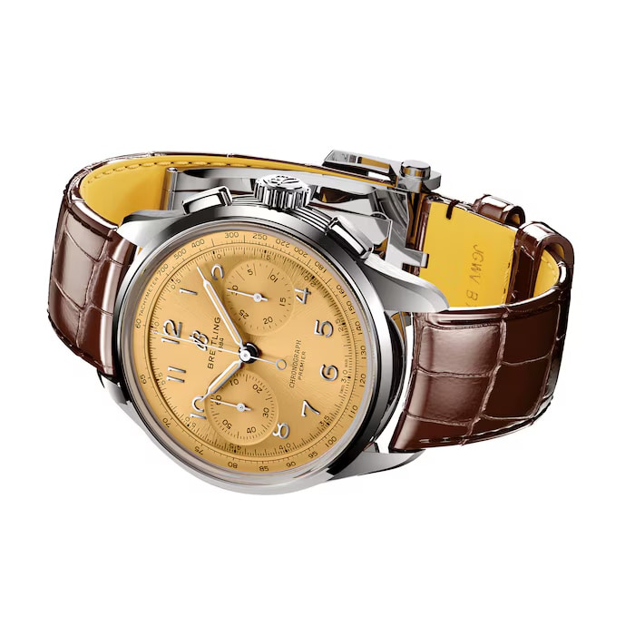 Pre-Owned Breitling Premier B09 Chronograph 40mm Mens Watch Champagne