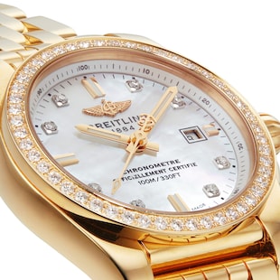 Pre-Owned Breitling Galactic 18ct Rose Gold Quartz Ladies Watch
