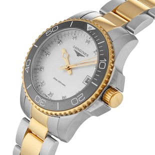 Pre-Owned Longines Hydroconquest 32mm Ladies Watch Mother Of Pearl Exclusive to The Watches Of Switzerland Group