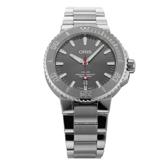 Pre-Owned Oris Aquis Date Relief 01 733 7730 4153-07 8 24 05PEB