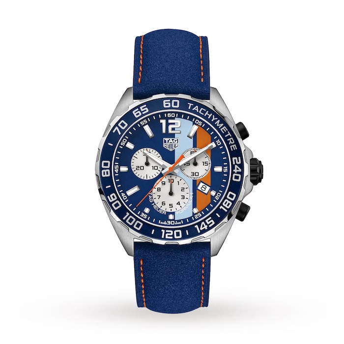 Pre-Owned TAG Heuer Formula 1 Gulf Quartz Chronograph Special Edition 43mm Mens Watch