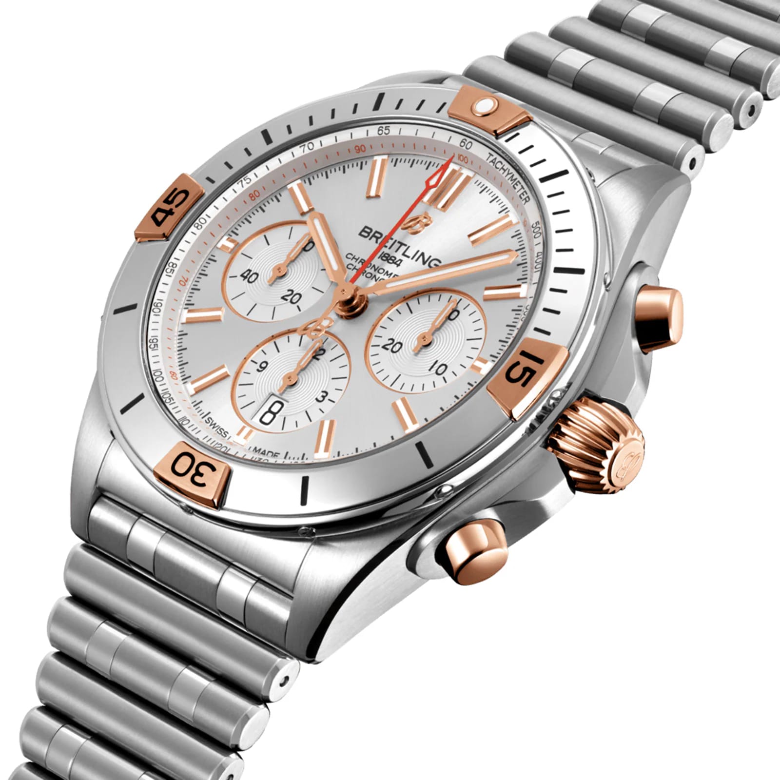 Pre-Owned Breitling Chronomat B01 42 Stainless Steel & 18k Red Gold 42mm Automatic Mens Watch