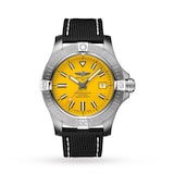 Pre-Owned Breitling Avenger 45 Seawolf Stainless Steel Leather Strap 45mm Automatic Mens Watch