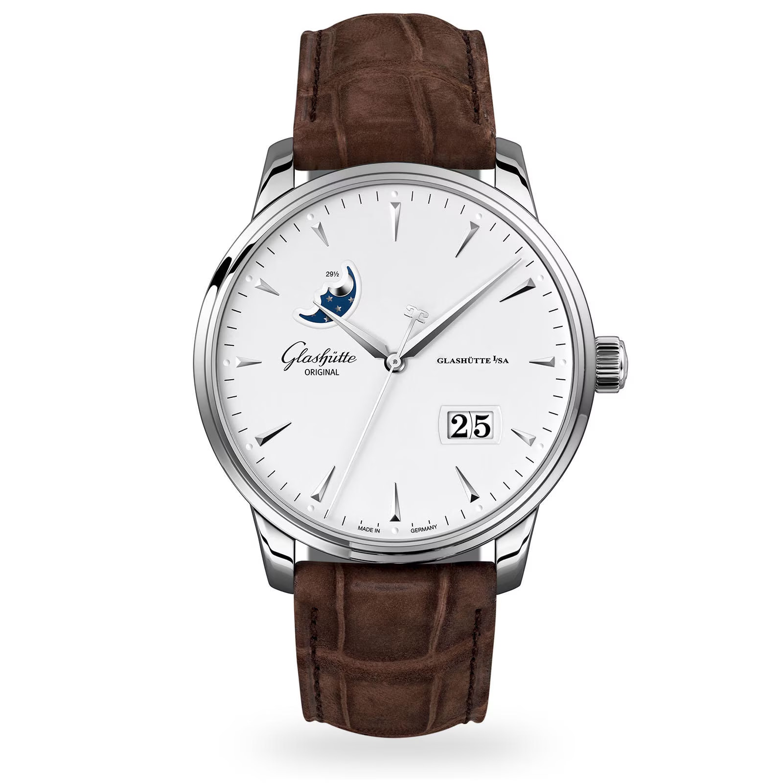 Ex-Display Glashutte Original Senator Excellence Panorama Date Moon Phase Mens 42mm Automatic Watch Ex-Display Glashutte Original Senator Excellence Panorama Date Moon Phase Mens 42mm Automatic Watch