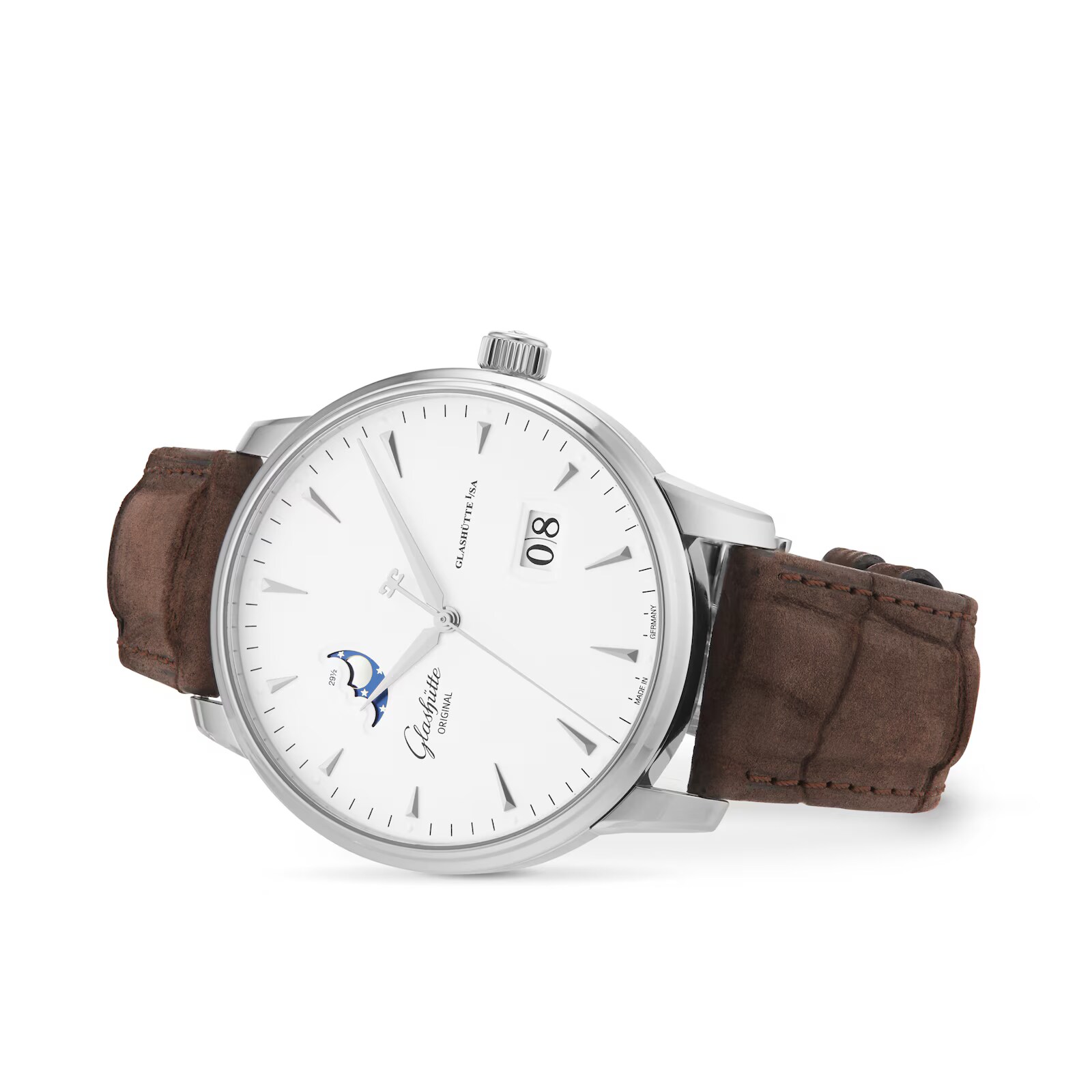 Ex-Display Glashutte Original Senator Excellence Panorama Date Moon Phase Mens 42mm Automatic Watch Ex-Display Glashutte Original Senator Excellence Panorama Date Moon Phase Mens 42mm Automatic Watch