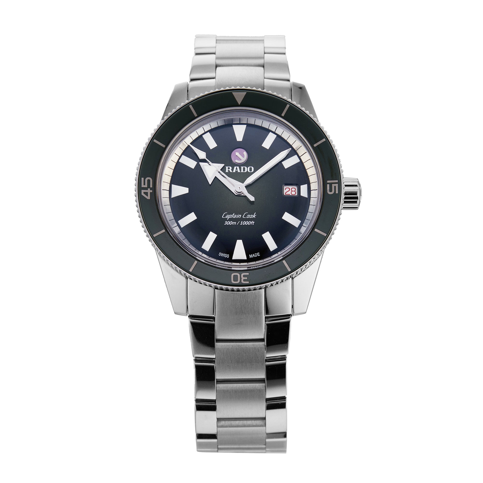 Ex-Display Rado Captain Cook Green Mens 42mm Automatic Watch Ex-Display Rado Captain Cook Green Mens 42mm Automatic Watch