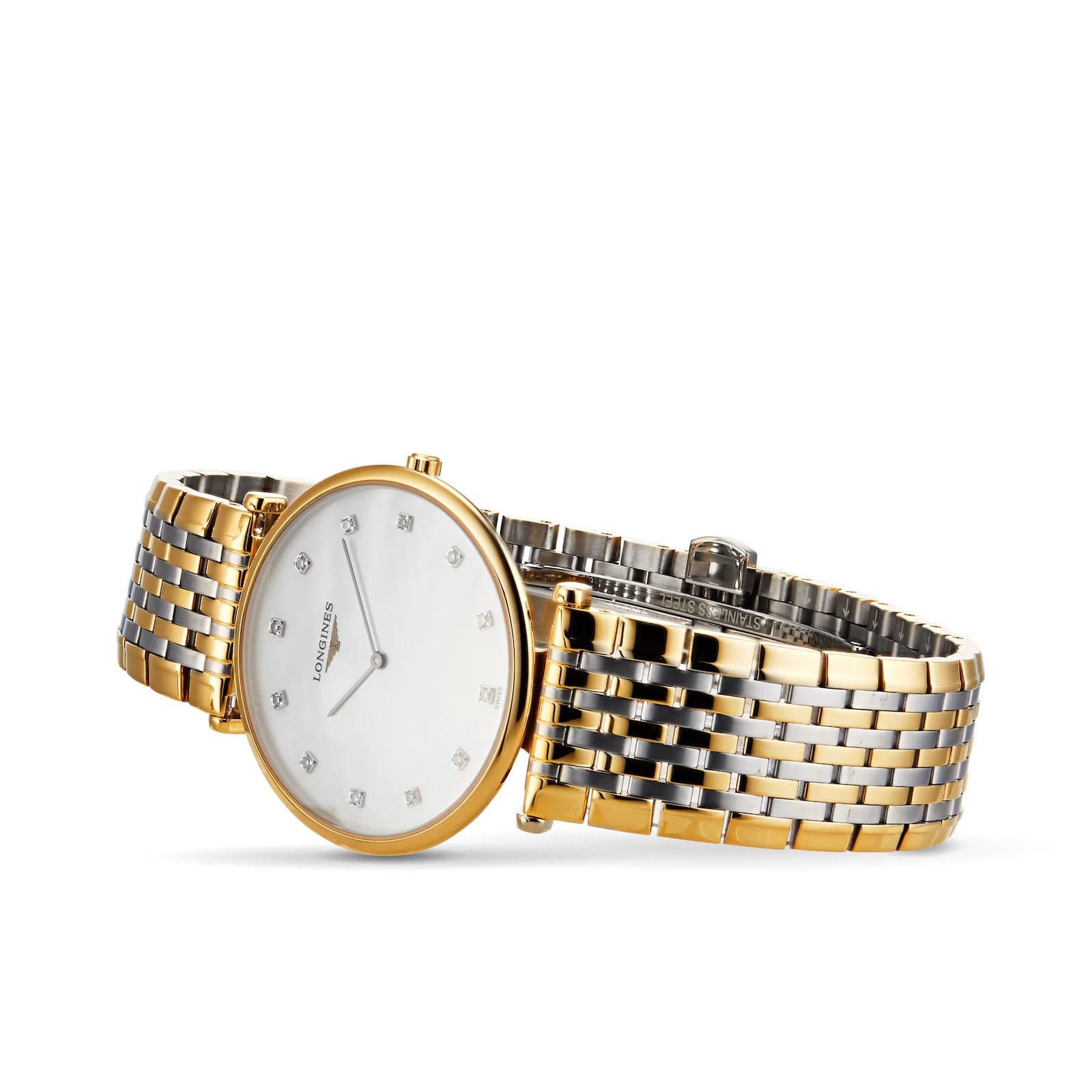 Ex-Display Longines La Grande Classique 33mm Stainless Steel and Gold Plated Quartz Ladies Watch