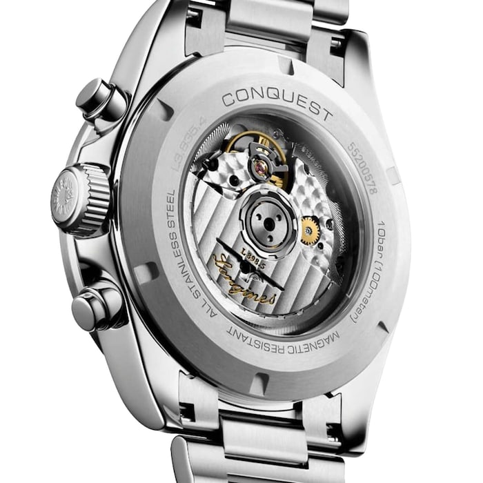 Pre-Owned Longines Conquest Chronograph 42mm Mens Watch Brown