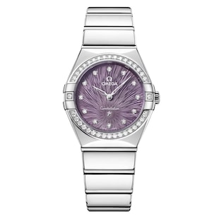 Pre-Owned Omega Constellation 28mm Ladies Watch Purple