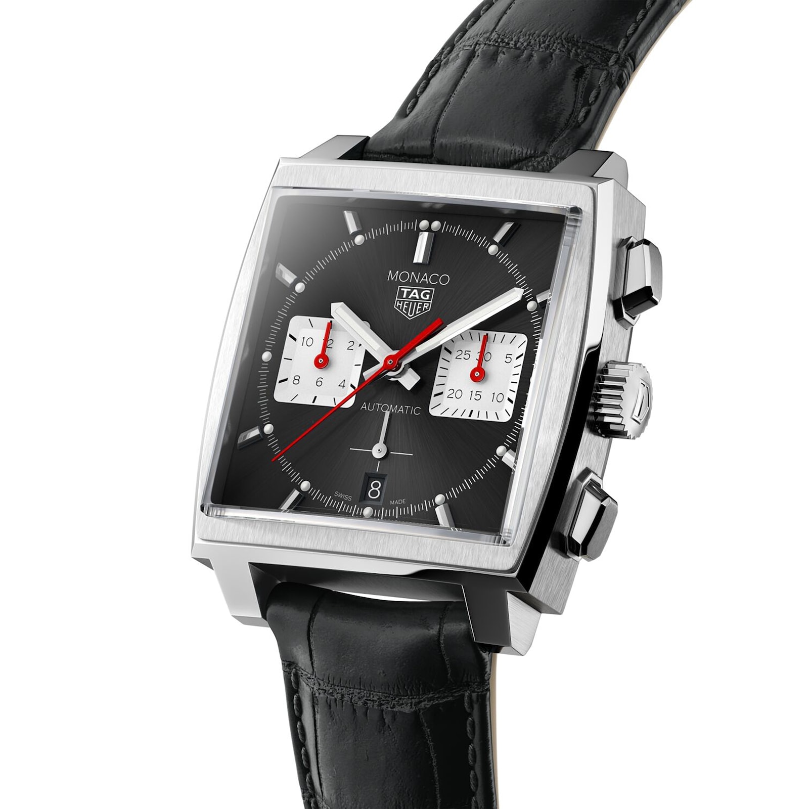 Pre-Owned TAG Heuer Monaco 39mm Black Dial Automatic Mens Watch Pre-Owned TAG Heuer Monaco 39mm Black Dial Automatic Mens Watch