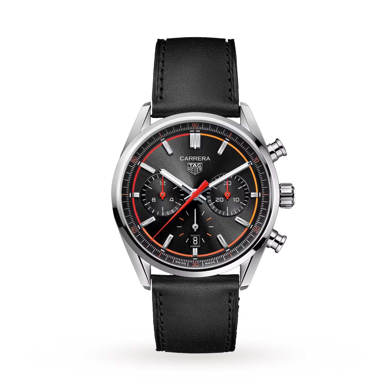 Pre-Owned TAG Heuer Carrera Chronograph 42mm Automatic Mens Watch Black Pre-Owned TAG Heuer Carrera Chronograph 42mm Automatic Mens Watch Black