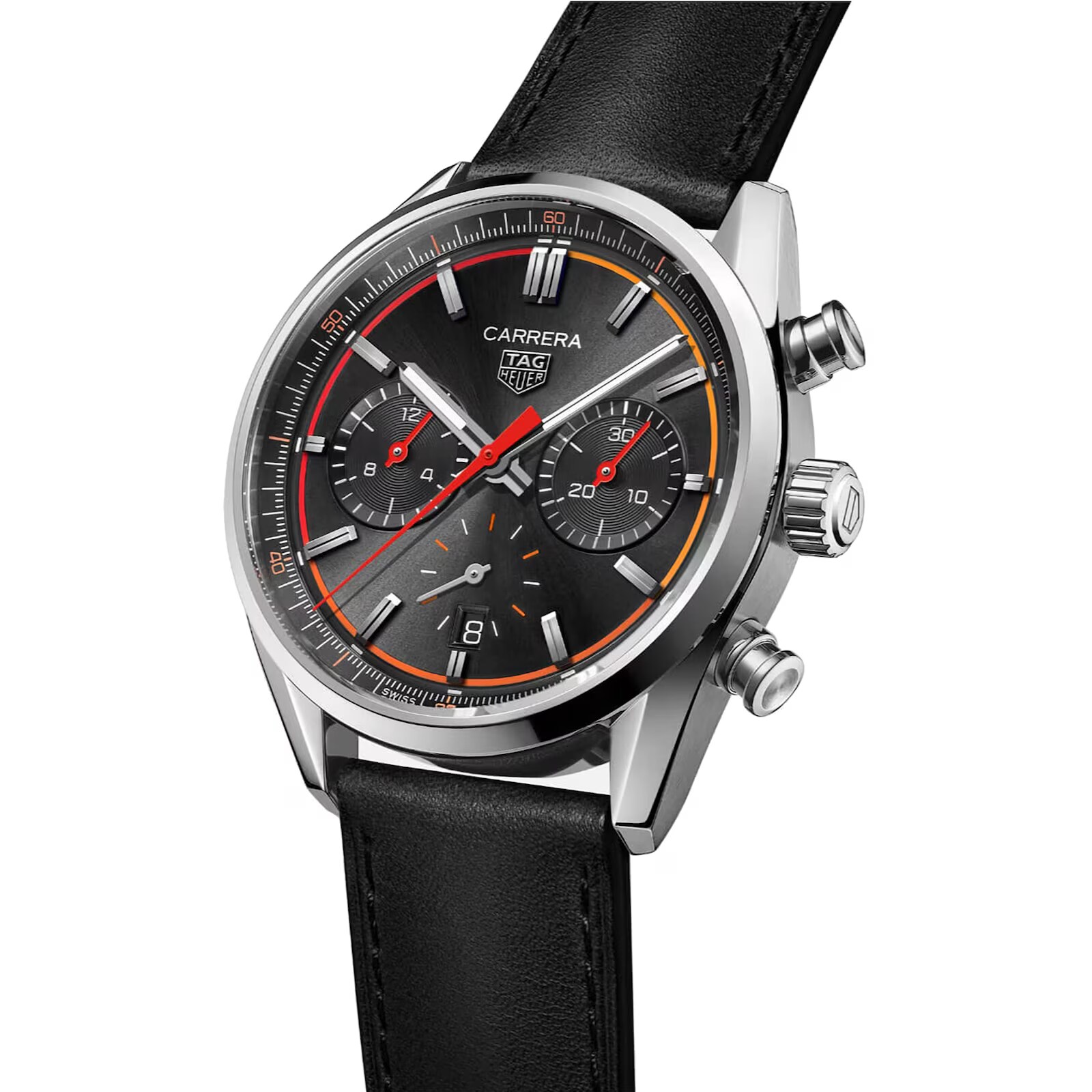 Pre-Owned TAG Heuer Carrera Chronograph 42mm Automatic Mens Watch Black Pre-Owned TAG Heuer Carrera Chronograph 42mm Automatic Mens Watch Black