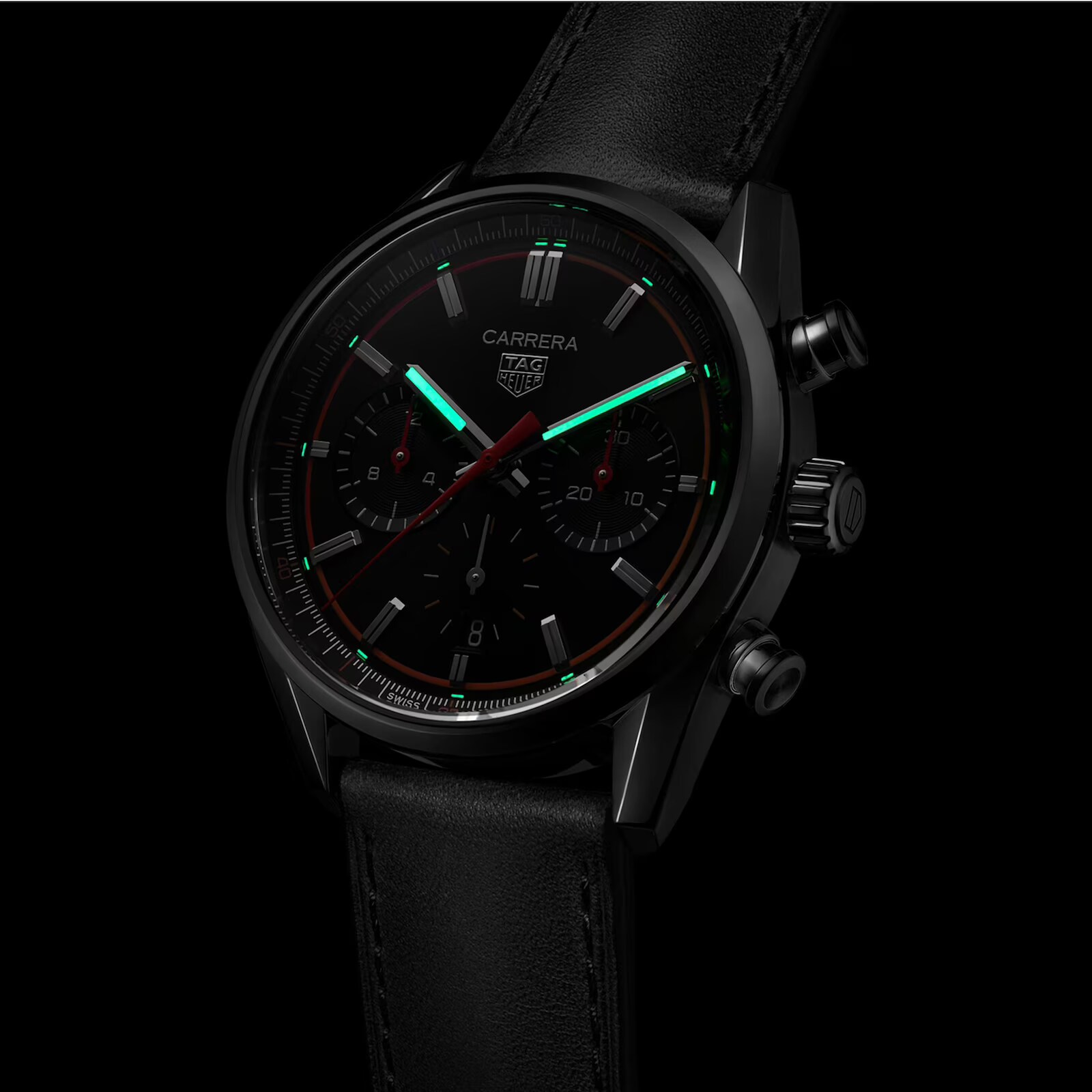 Pre-Owned TAG Heuer Carrera Chronograph 42mm Automatic Mens Watch Black Pre-Owned TAG Heuer Carrera Chronograph 42mm Automatic Mens Watch Black