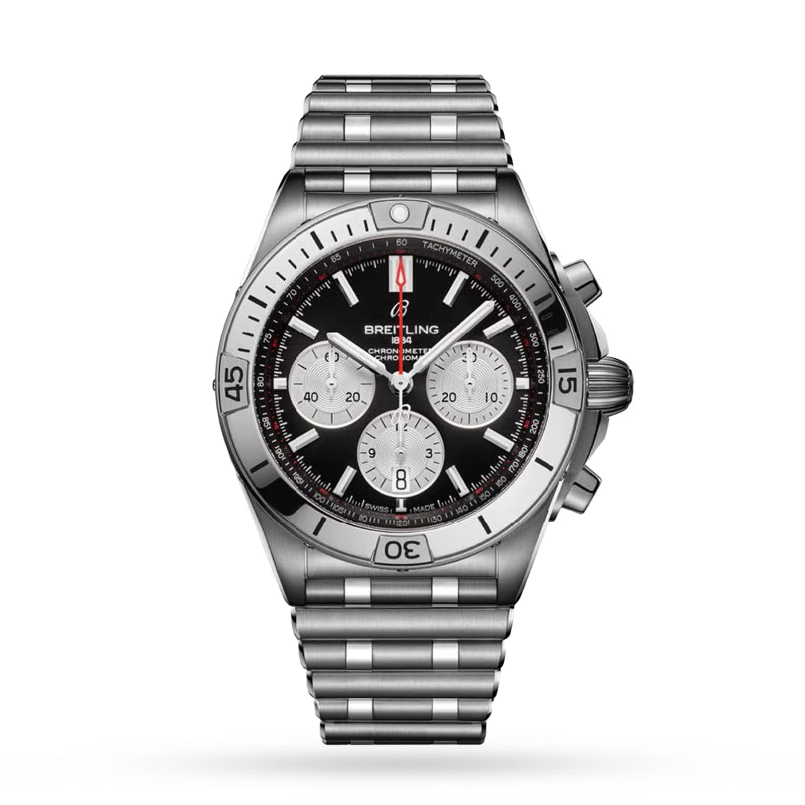 Pre-Owned Breitling Chronomat B01 42 Stainless Steel 42mm Automatic Mens Watch Pre-Owned Breitling Chronomat B01 42 Stainless Steel 42mm Automatic Mens Watch
