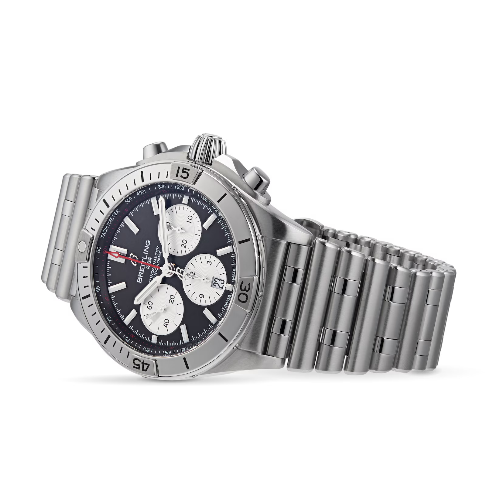 Pre-Owned Breitling Chronomat B01 42 Stainless Steel 42mm Automatic Mens Watch Pre-Owned Breitling Chronomat B01 42 Stainless Steel 42mm Automatic Mens Watch