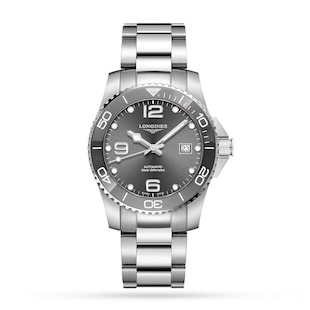 Pre-Owned Longines HydroConquest Sunray Grey Dial 41mm Automatic Diving Mens Watch