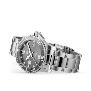 Pre-Owned Longines HydroConquest Sunray Grey Dial 41mm Automatic Diving Mens Watch