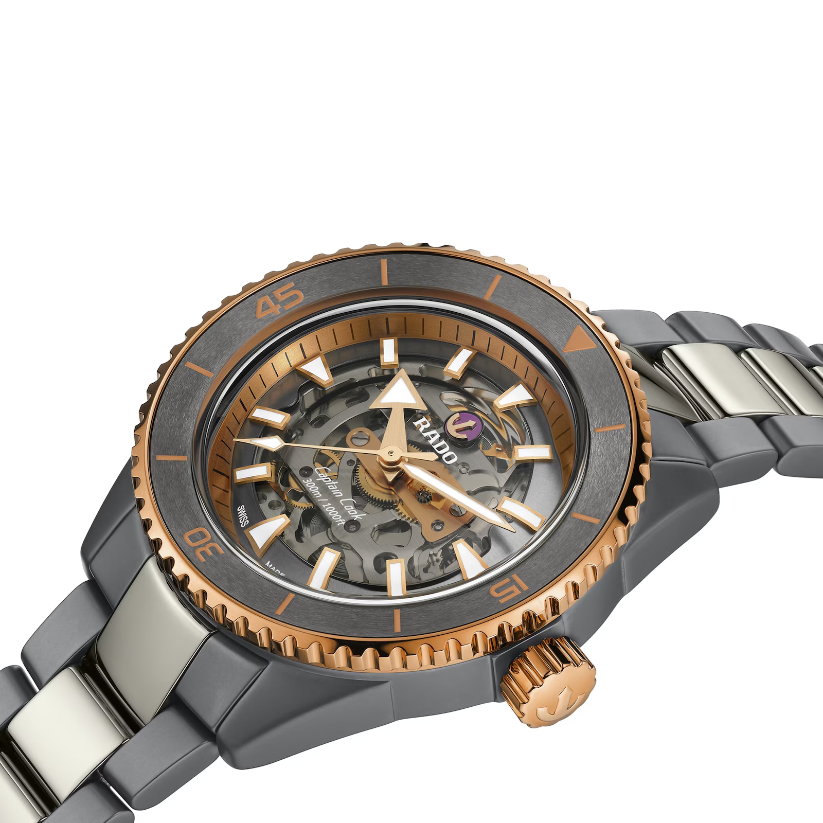 Pre-Owned Rado Captain Cook High-Tech Ceramic Skeleton 43mm Mens Watch