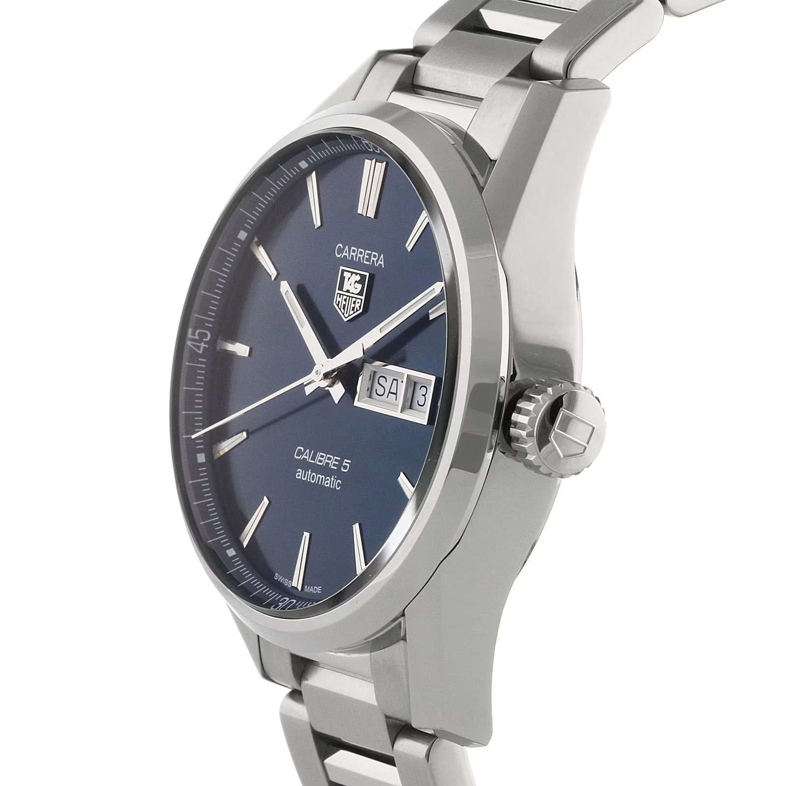 Pre-Owned TAG Heuer Carrera Calibre 5 41mm Automatic Day-Date Mens Watch
