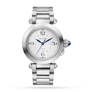 Pre-Owned Cartier Pasha De Cartier Watch 35mm, Automatic Movement, Steel, Interchangeable Metal And Leather Straps