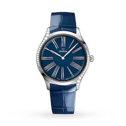 47011041 - De Ville Trésor 39mm, Steel On Leather Strap
