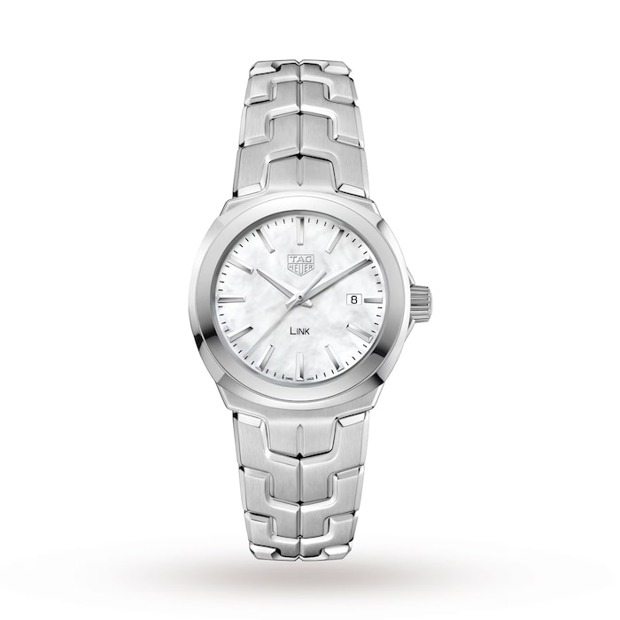 Pre-Owned TAG Heuer Link Quartz Date Mother Of Pearl 32mm Ladies Watch