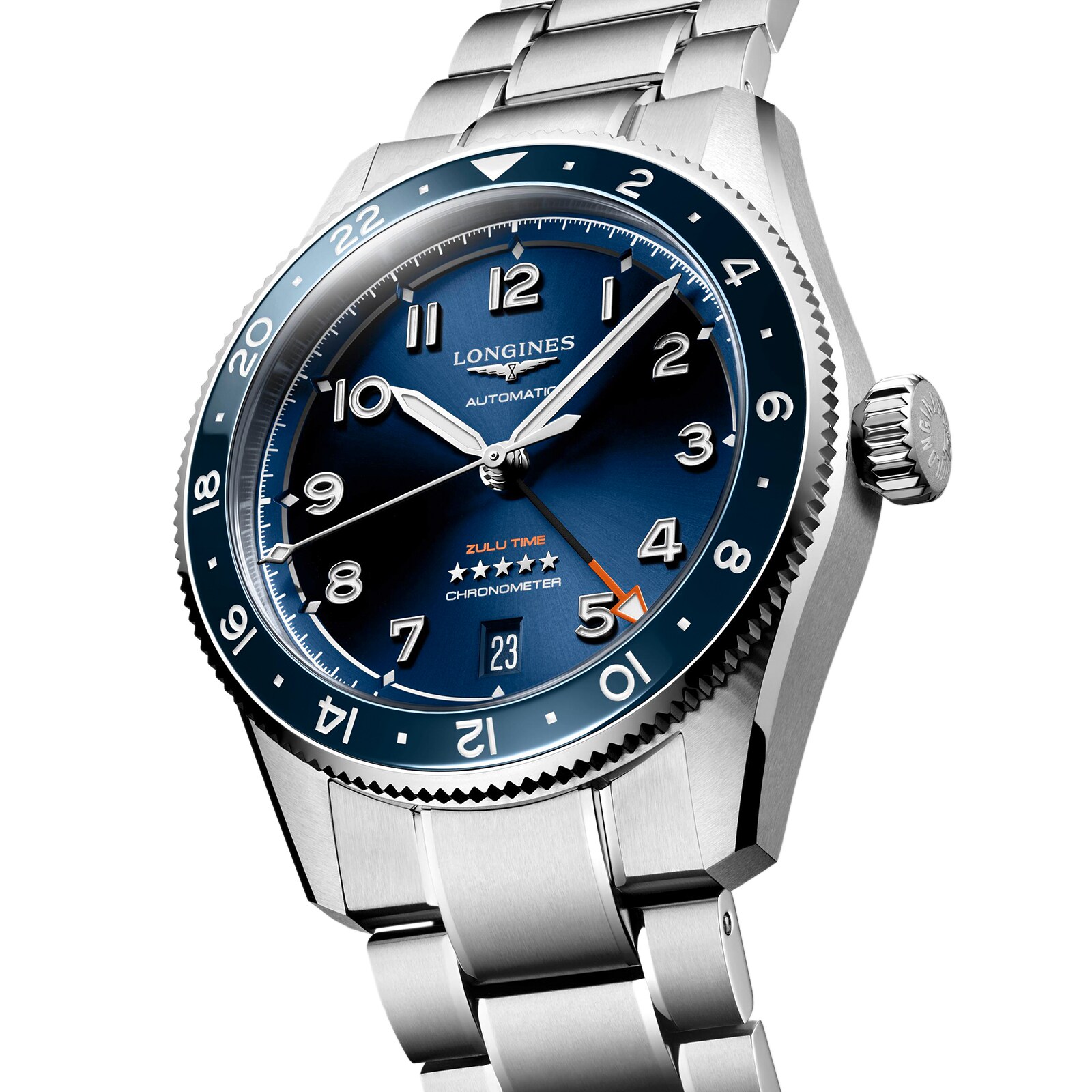 Pre-Owned Longines Spirit Avigation 39mm Mens Watch Blue