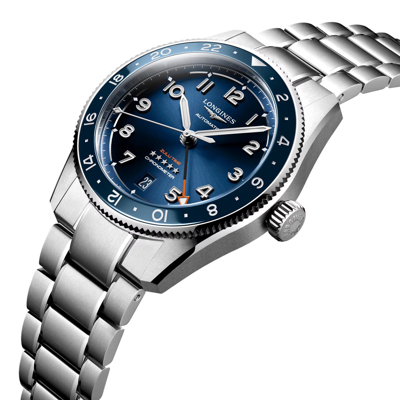 Ex-Display Longines Spirit Avigation 39mm Automatic Mens Watch Blue