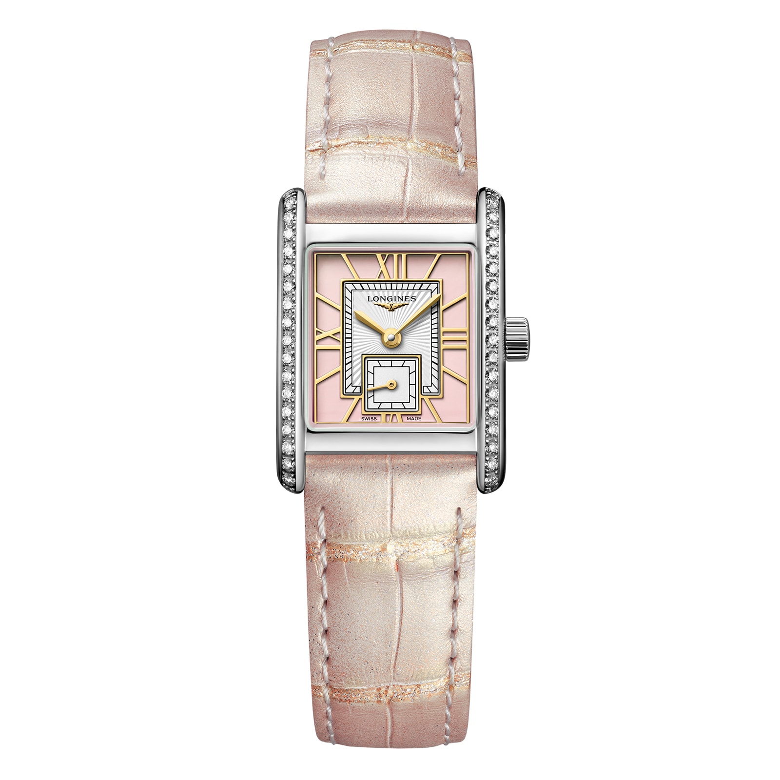 Pre-Owned Longines Mini DolceVita 21.5mm X 29mm Ladies Watch Pink