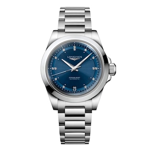 Pre-Owned Longines Conquest 34mm Ladies Watch Blue