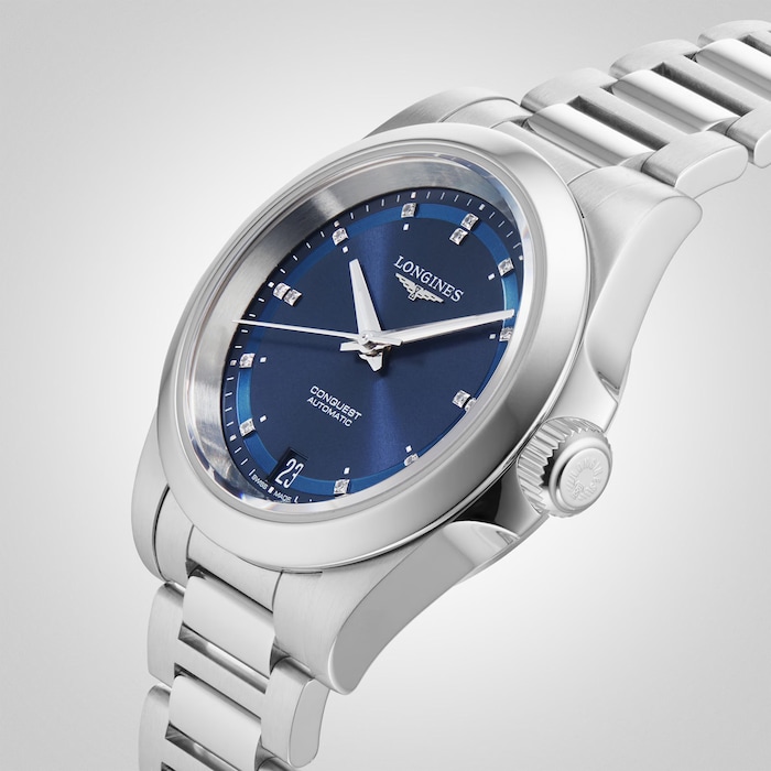 Pre-Owned Longines Conquest 34mm Ladies Watch Blue