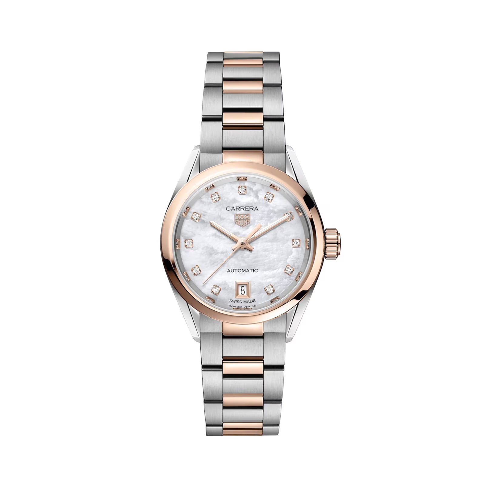 Pre-Owned TAG Heuer Carrera 29mm Bicolour Automatic Ladies Watch Pre-Owned TAG Heuer Carrera 29mm Bicolour Automatic Ladies Watch