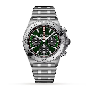 Pre-Owned Breitling Chronomat B01 42 Stainless Steel - Green Watch