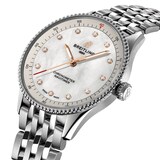 Pre-Owned Breitling Navitimer 32mm Ladies Watch White Mother Of Pearl